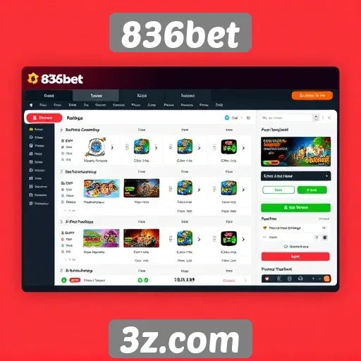 Interface do usuário e navegabilidade no site 836bet